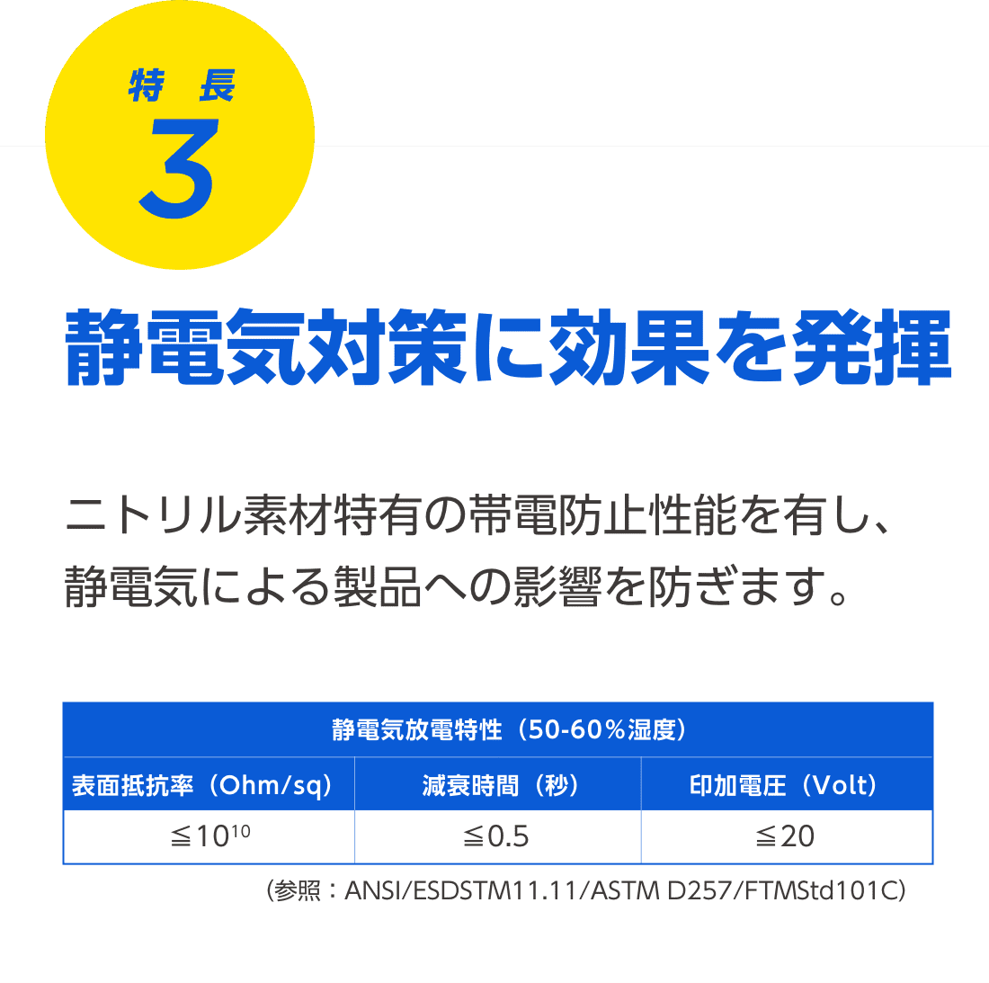 特長3 静電気対策に効果を発揮